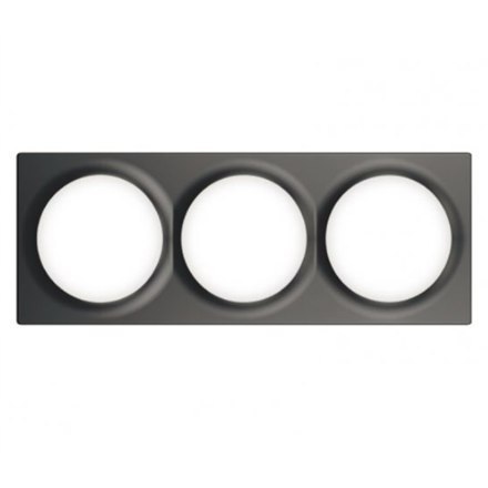 Fibaro Triple Cover Plate, Black Fibaro | FG-Wx-PP-0004-8 | Triple Cover Plate | Black Fibaro Triple Cover Plate, Black Fibaro | FG-Wx-PP-0004-8 | Triple Cover Plate | Black