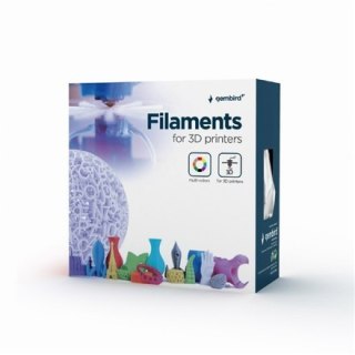 Filament ABS Gembird w kolorze srebrnym, średnica 1.75 mm, 1 kg/bobina