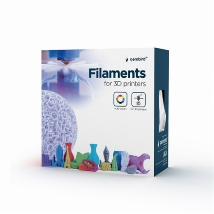Filament ABS Gembird w kolorze srebrnym, średnica 1.75 mm, 1 kg/bobina Filament ABS Gembird w kolorze srebrnym, średnica 1.75 mm, 1 kg/bobina
