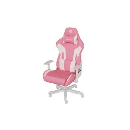 Fotel gamingowy Nitro 710 w kolorze białym z różowymi akcentami - Genesis, Gaming Chair Fotel gamingowy Nitro 710 w kolorze białym z różowymi akcentami - Genesis, Gaming Chair