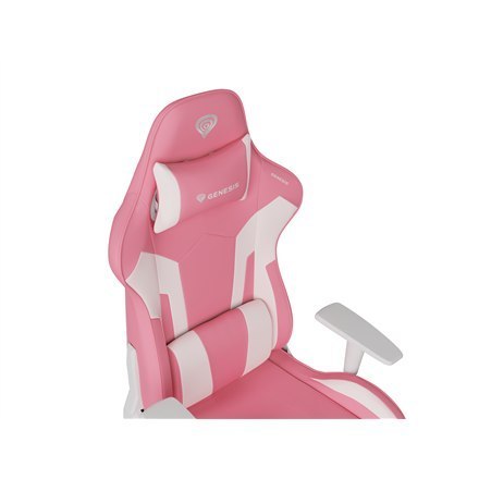Fotel gamingowy Nitro 710 w kolorze białym z różowymi akcentami - Genesis, Gaming Chair Fotel gamingowy Nitro 710 w kolorze białym z różowymi akcentami - Genesis, Gaming Chair