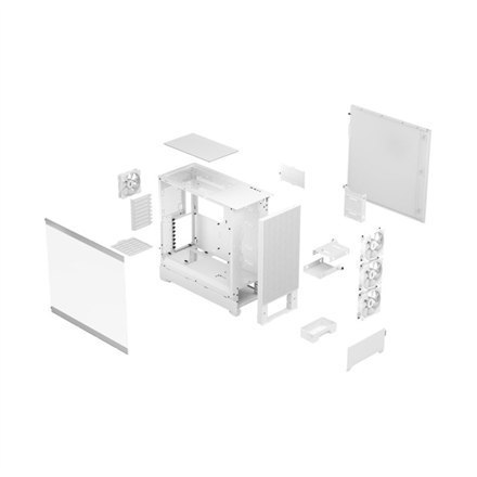 Fractal Design | Pop XL Air RGB | Side window | White TG Clear Tint | E-ATX up to 280 mm, ATX , mATX, Mini ITX | Power supply in