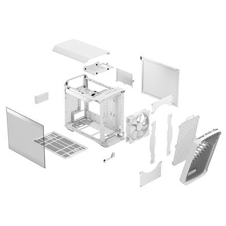 Fractal Design | Torrent Nano RGB White TG clear tint | Side window | White TG clear tint | Power supply included No | ATX