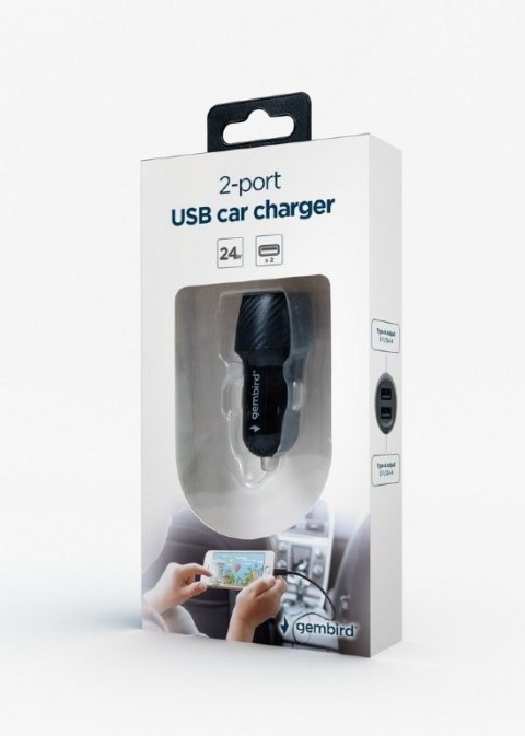 Gembird | A | TA-U2C48A-CAR-01 | 2-portowa ładowarka samochodowa USB Gembird | A | TA-U2C48A-CAR-01 | 2-portowa ładowarka samochodowa USB
