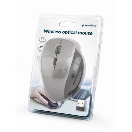 Gembird | Bezprzewodowa mysz optyczna | MUSW-6B-02-BG | Mysz optyczna | USB | Czarno-szary Gembird | Bezprzewodowa mysz optyczna | MUSW-6B-02-BG | Mysz optyczna | USB | Czarno-szary