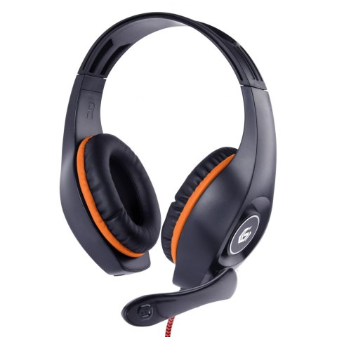 Gembird | Gaming headset with volume control | GHS-05-O | Built-in microphone | Orange/Black | 3.5 mm 4-pin | Wired | Over-Ear Gembird | Gaming headset with volume control | GHS-05-O | Built-in microphone | Orange/Black | 3.5 mm 4-pin | Wired | Over-Ear