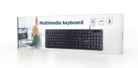 Gembird | Klawiatura multimedialna | KB-MCH-04 | Multimedialna | Przewodowa | US | Czarna | g Gembird | Klawiatura multimedialna | KB-MCH-04 | Multimedialna | Przewodowa | US | Czarna | g