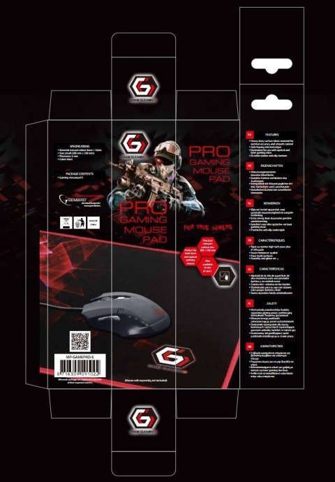 Gembird | MP-GAMEPRO-S | Podkładka pod mysz Gembird | MP-GAMEPRO-S | Podkładka pod mysz