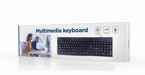Gembird | Multimedia Keyboard | KB-UM-107 | Multimedia | Wired | US | Black | g Gembird | Multimedia Keyboard | KB-UM-107 | Multimedia | Wired | US | Black | g