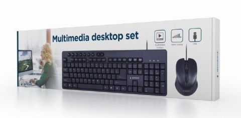 Gembird | Multimedia desktop set | KBS-UM-04 | Keyboard and Mouse Set | Wired | Mouse included | US | Black | g Gembird | Multimedia desktop set | KBS-UM-04 | Keyboard and Mouse Set | Wired | Mouse included | US | Black | g