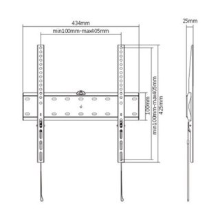 Gembird | Wall mount | Fixed | 32-55 " | Maximum weight (capacity) 40 kg | Black