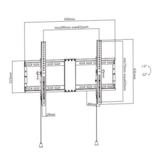 Gembird | Wall mount | Tilt | 37-80 " | Maximum weight (capacity) 70 kg | Black
