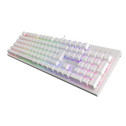 Genesis | THOR 303 | Klawiatura dla graczy | Podświetlenie LED RGB | US | Biała | Przewodowa | 1,8 m | Brązowy przełącznik Genesis | THOR 303 | Klawiatura dla graczy | Podświetlenie LED RGB | US | Biała | Przewodowa | 1,8 m | Brązowy przełącznik
