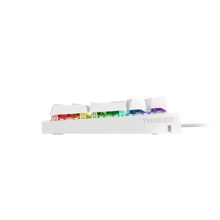 Genesis | THOR 303 | Klawiatura dla graczy | Podświetlenie LED RGB | US | Biała | Przewodowa | 1,8 m | Brązowy przełącznik Genesis | THOR 303 | Klawiatura dla graczy | Podświetlenie LED RGB | US | Biała | Przewodowa | 1,8 m | Brązowy przełącznik