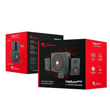 GENESIS Helium 610BT Głośniki komputerowe, przewodowe, Bluetooth, Czarny | Genesis | Helium 610BT | Bluetooth | Czerwony/czarny GENESIS Helium 610BT Głośniki komputerowe, przewodowe, Bluetooth, Czarny | Genesis | Helium 610BT | Bluetooth | Czerwony/czarny