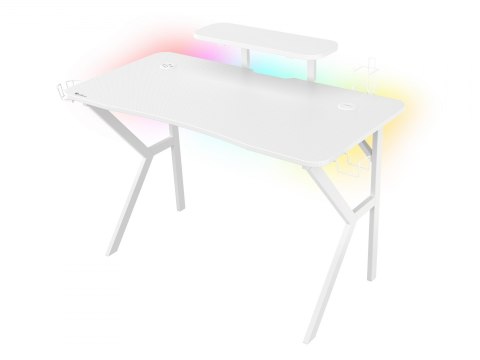 Genesis Holm 320 RGB Gaming Desk, White Genesis Holm 320 RGB Gaming Desk, White