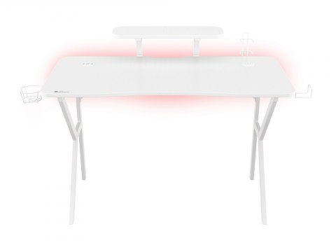 Genesis Holm 320 RGB Gaming Desk, White Genesis Holm 320 RGB Gaming Desk, White