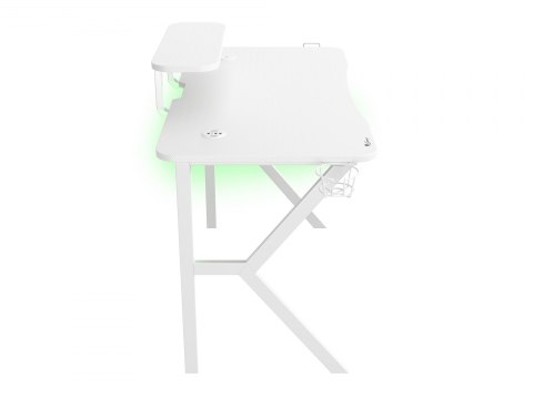 Genesis Holm 320 RGB Gaming Desk, White Genesis Holm 320 RGB Gaming Desk, White
