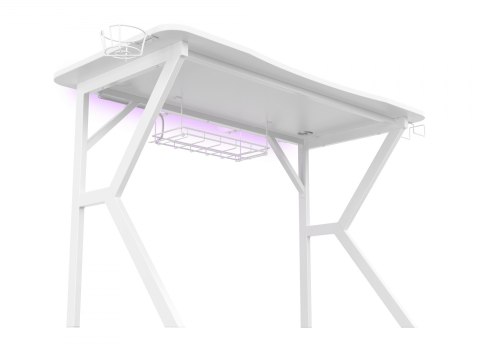 Genesis Holm 320 RGB Gaming Desk, White Genesis Holm 320 RGB Gaming Desk, White