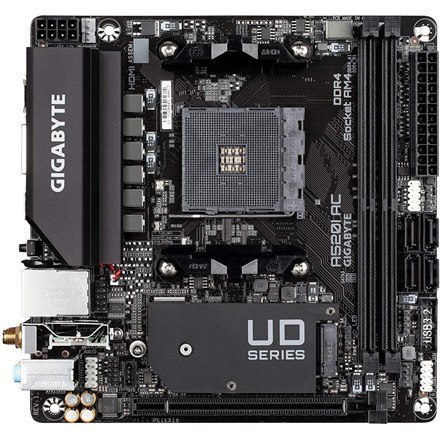 Gigabyte | A520I AC | Rodzina procesora AMD | Gniazdo procesora AM4 | DDR4 DIMM | Sloty pamięci 2 | Liczba złączy SATA 4 | Układ Gigabyte | A520I AC | Rodzina procesora AMD | Gniazdo procesora AM4 | DDR4 DIMM | Sloty pamięci 2 | Liczba złączy SATA 4 | Układ