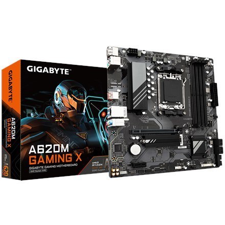 Gigabyte | A620M GAMING XG10 | Processor family AMD | Processor socket AM5 | DDR5 DIMM | Memory slots 4 | Supported hard disk dr Gigabyte | A620M GAMING XG10 | Processor family AMD | Processor socket AM5 | DDR5 DIMM | Memory slots 4 | Supported hard disk dr