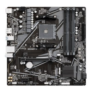 Gigabyte | B550M K 1.0 M/B | Processor family AMD | Processor socket AM4 | DDR4 DIMM | Memory slots 4 | Supported hard disk driv