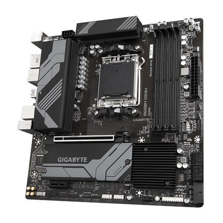 Gigabyte | B650M DS3H 1.0 M/B | Rodzina procesorów AMD | Gniazdo procesora AM5 | DDR5 DIMM | Gniazda pamięci 4 | Obsługiwane int Gigabyte | B650M DS3H 1.0 M/B | Rodzina procesorów AMD | Gniazdo procesora AM5 | DDR5 DIMM | Gniazda pamięci 4 | Obsługiwane int