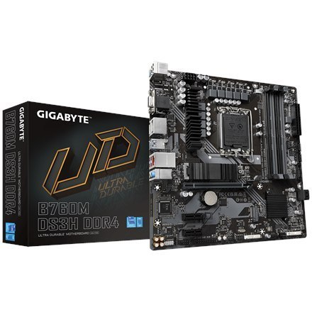 Gigabyte | B760M DS3H 1.0 M/B | Rodzina procesorów Intel | Gniazdo procesora LGA1700 | DDR4 DIMM | Gniazda pamięci 4 | Obsługiwa Gigabyte | B760M DS3H 1.0 M/B | Rodzina procesorów Intel | Gniazdo procesora LGA1700 | DDR4 DIMM | Gniazda pamięci 4 | Obsługiwa