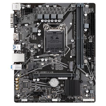 Gigabyte | H510M H V2 1.0 M/B | Processor family Intel | Processor socket LGA1200 | DDR4 DIMM | Memory slots 2 | Supported hard Gigabyte | H510M H V2 1.0 M/B | Processor family Intel | Processor socket LGA1200 | DDR4 DIMM | Memory slots 2 | Supported hard