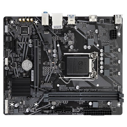 Gigabyte | H510M K V2 1.0 M/B | Processor family Intel | Processor socket LGA1200 | DDR4 DIMM | Memory slots 2 | Supported hard Gigabyte | H510M K V2 1.0 M/B | Processor family Intel | Processor socket LGA1200 | DDR4 DIMM | Memory slots 2 | Supported hard