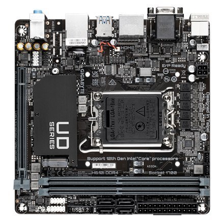 Gigabyte | H610I | Rodzina procesorów Intel | Gniazdo procesora LGA1700 | DDR4 DIMM | Obsługiwane interfejsy dysków twardych M.2 Gigabyte | H610I | Rodzina procesorów Intel | Gniazdo procesora LGA1700 | DDR4 DIMM | Obsługiwane interfejsy dysków twardych M.2