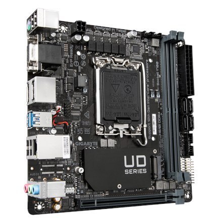 Gigabyte | H610I | Rodzina procesorów Intel | Gniazdo procesora LGA1700 | DDR4 DIMM | Obsługiwane interfejsy dysków twardych M.2 Gigabyte | H610I | Rodzina procesorów Intel | Gniazdo procesora LGA1700 | DDR4 DIMM | Obsługiwane interfejsy dysków twardych M.2