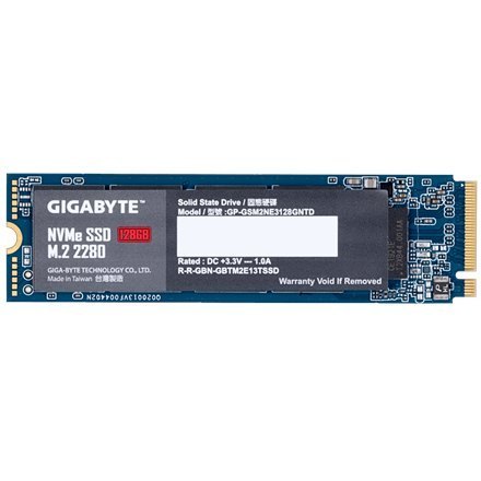 Gigabyte | SSD | GP-GSM2NE3128GNTD | 128 GB | SSD form factor M.2 2280 | SSD interface M.2 NVME | Read speed 1550 MB/s | Write s Gigabyte | SSD | GP-GSM2NE3128GNTD | 128 GB | SSD form factor M.2 2280 | SSD interface M.2 NVME | Read speed 1550 MB/s | Write s