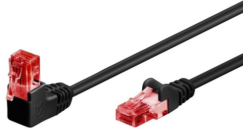 Goobay 51517 CAT 6 patchcable 1x 90°angled, U/UTP, black, 3m Goobay 51517 CAT 6 patchcable 1x 90°angled, U/UTP, black, 3m