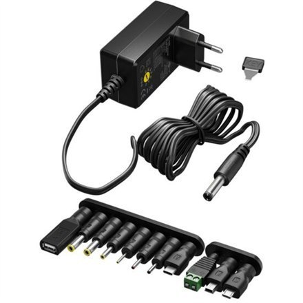 Goobay 64570 Universal Power Supply 3 V - 12 V, Max. 27 W, 2,25 A, Black Goobay 64570 Universal Power Supply 3 V - 12 V, Max. 27 W, 2,25 A, Black