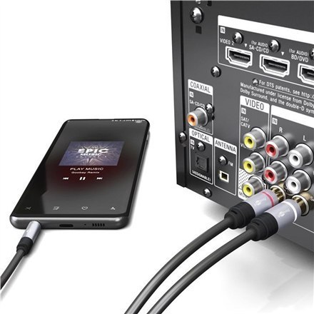Goobay 79066 MP3 jack to cinch audio adapter cable, 5 m Goobay 79066 MP3 jack to cinch audio adapter cable, 5 m
