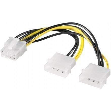 Goobay | Adapter zasilania | Męski | 8-pinowe zasilanie PCI Express | Męski | 4-pinowe zasilanie wewnętrzne Goobay | Adapter zasilania | Męski | 8-pinowe zasilanie PCI Express | Męski | 4-pinowe zasilanie wewnętrzne