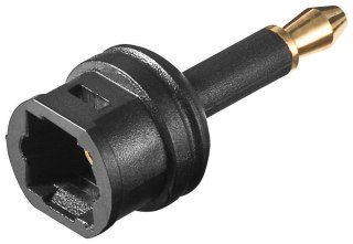 Goobay | Digital audio adapter (optical) | Mini TOSLINK | Male | Female | TOSLINK | Black