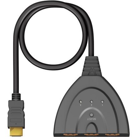Goobay | HDMI Switch 3 to 1 (4K @ 30 Hz) | 58487 | Black | HDMI female | 3 HDMI female | 0.58 m Goobay | HDMI Switch 3 to 1 (4K @ 30 Hz) | 58487 | Black | HDMI female | 3 HDMI female | 0.58 m