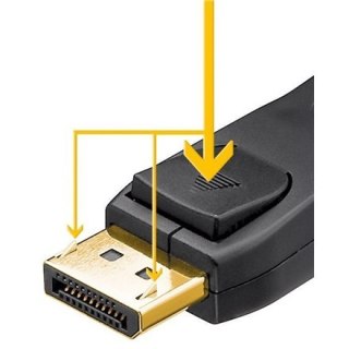 Goobay | Kabel DisplayPort | Męski | 20 pin DisplayPort | Męski | 20 pin DisplayPort | 2 m | Czarny