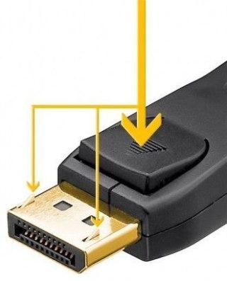 Goobay | Kabel DisplayPort | Męski | 20 pin DisplayPort | Męski | 20 pin DisplayPort | 3 m | Czarny