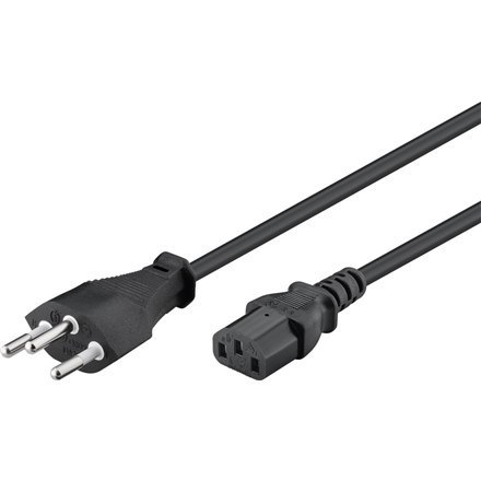 Goobay | Kabel zasilający | Zasilanie IEC 60320 C13 | Zasilanie IEC 60906-1 | 2 m | Czarny Goobay | Kabel zasilający | Zasilanie IEC 60320 C13 | Zasilanie IEC 60906-1 | 2 m | Czarny