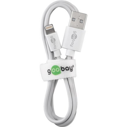 Goobay | Męski | 4-pinowy USB Typ A | Męski | Biały | Apple Lightning | 1 m Goobay | Męski | 4-pinowy USB Typ A | Męski | Biały | Apple Lightning | 1 m