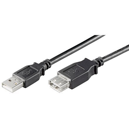 Goobay | Przedłużacz USB | Żeńskie | 4-pinowe USB typu A | Męskie | Czarne | 4-pinowe USB typu A | 3 m Goobay | Przedłużacz USB | Żeńskie | 4-pinowe USB typu A | Męskie | Czarne | 4-pinowe USB typu A | 3 m