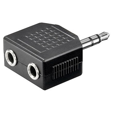 Goobay | Rozdzielacz audio | Mini-phone stereo 3,5 mm | Żeńskie | Męskie | Mini-phone stereo 3,5 mm | Czarny Goobay | Rozdzielacz audio | Mini-phone stereo 3,5 mm | Żeńskie | Męskie | Mini-phone stereo 3,5 mm | Czarny