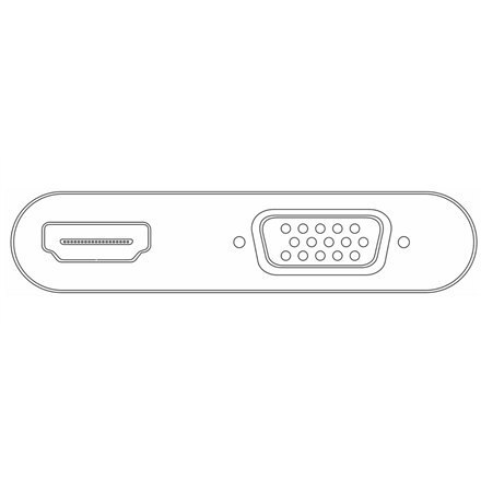 Goobay | USB-C Multiport Adapter HDMI+VGA | 52430 Goobay | USB-C Multiport Adapter HDMI+VGA | 52430