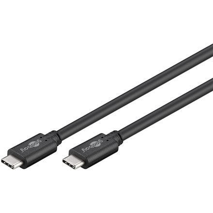 Goobay | USB-C cable | Male | 24 pin USB-C | Male | Black | 24 pin USB-C | 0.5 m Goobay | USB-C cable | Male | 24 pin USB-C | Male | Black | 24 pin USB-C | 0.5 m