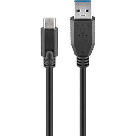 Goobay | USB-C cable | Male | 9 pin USB Type A | Male | Black | 24 pin USB-C | 2 m Goobay | USB-C cable | Male | 9 pin USB Type A | Male | Black | 24 pin USB-C | 2 m