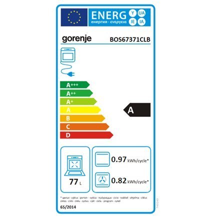 Gorenje | BOS67371CLB | Oven | 77 L | Multifunctional | EcoClean | Mechanical control | Steam function | Height 59.5 cm | Width Gorenje | BOS67371CLB | Oven | 77 L | Multifunctional | EcoClean | Mechanical control | Steam function | Height 59.5 cm | Width