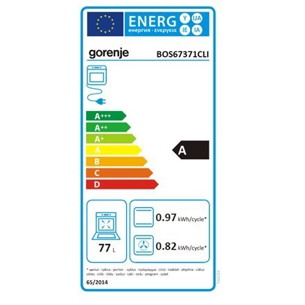 Gorenje | BOS67371CLI | Oven | 77 L | Multifunctional | EcoClean | Mechanical control | Steam function | Height 59.5 cm | Width